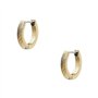 Fossil boucles d'oreilles en acier inoxydable doré avec fermoir cerceau pour femmes