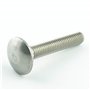AGBERG Lot de 10 vis à tête bombée M6 x 30 mm, avec collet carré et filetage complet, en acier inoxydable A2 V2A, inoxydable, DI