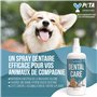 Petsly® Dentifrice Chat & Chien - Menthe Fraîche - Sans Rinçage ni Brossage - Élimine Mauvaise Haleine - Spray Dentifrice Chien 