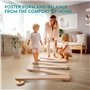 Navaris Poutre d'équilibre en Bois pour Enfants - Module motricité bébé avec 6X Planche Jouet d'équilibre intérieur extérieur -