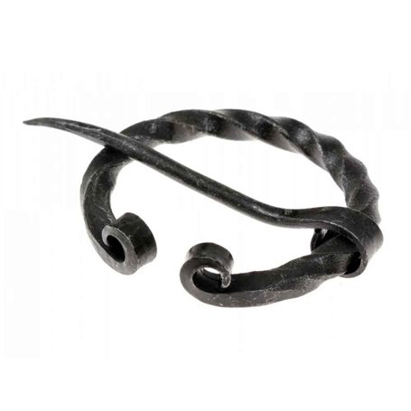 Pera Peris Petite fibule en fer à cheval de l'époque viking en fer avec extrémités roulées Broche mystique Viking Bijoux pour vê