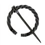 Pera Peris Petite fibule en fer à cheval de l'époque viking en fer avec extrémités roulées Broche mystique Viking Bijoux pour vê