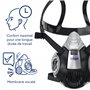 Dräger X-plore 3300 masque de protection avec lunettes de protection X-pect 4400 et filtres ABEK1 Hg P3 | Demi-masque chimique c