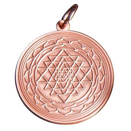 Shri yantra pendentif en cuivre