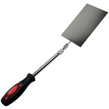 Miroir d'inspection télescopique XXL en acier inoxydable de qualité professionnelle - Dimensions du miroir : 150 x 90 mm (rectan