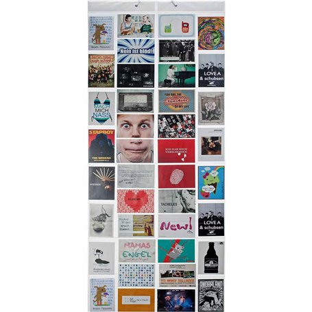 GOODS+GADGETS Rideau Photo XXL Rideau Photo avec 40 Poches pour 80 Photos de 10 x 15 cm Cartes Postales Cartes à Motifs - Rideau