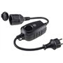 ChiliTec Prise de Courant avec Interrupteur crépusculaire - Adaptateur de Prise extérieure avec minuterie - 230 V IP44 2300 W -