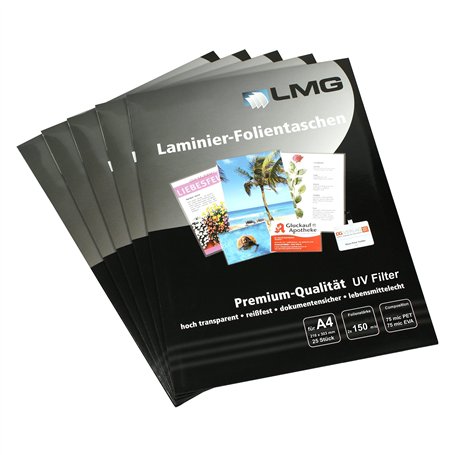 LMG lmga4–150uv avec 25 pochettes de plastification A4