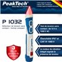 PeakTech Testeur de tension AC 1032 sans contact [+lampe de signal LED & vibration] 12-1000 V AC Plage de fonctionnement Détecte