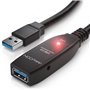 deleyCON 5m Câble D'extension USB 3.0 Actif Répéteur inclus avec Amplification du Signal 5 GBit/s USB-A Mâle vers USB-A Femelle