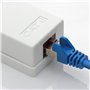 deleyCON 1x Prise Réseau CAT 6 1x Prise RJ45 Montage Mural Ethernet 1 Gbit LAN Câble de Brassage Câble D'installation RAL 9003 B
