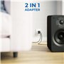 deleyCON 2 Pieces Multiprise Intérieur Câble Électrique Euro Adaptateur de Courant & Fiche Euro 2x Euro Femelle 2,5A Intérieur M