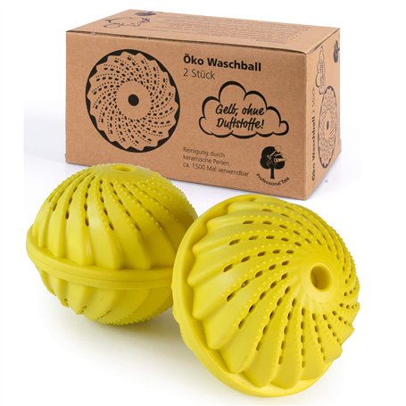 Hinrichs 2x Boules de Lavage - Lavage Linge avec Perles en Céramique - Laver sans Lessive - Pour env. 1 500 lavages - Balle de L