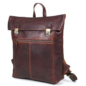 Corno d´Oro Sac à dos antivol de qualité supérieure pour homme et femme - En cuir - Grand sac à dos vintage pour ordinateur port
