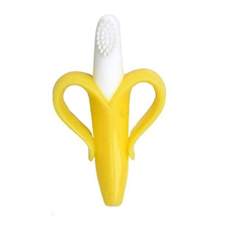 Brosse à dents pour bébé et anneau de dentition 2 en 1 - Brosse à dents pour l’apprentissage dentaire