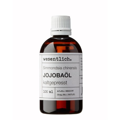 wesentlich. Huile de jojoba pressée à froid - 100 ml - 100 % pure - Pour la peau et les cheveux