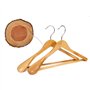 logei® 5 pièces. Cintres en bois avec barre pantalon antidérapante Qualité naturelle (5 pièces cintre avec larges bords pour les