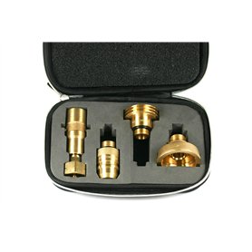 Jeu d'adaptateurs de réservoir dans la Mallette pour Le Remplissage de Bouteilles de gaz avec Un Filetage W21.8 x 1/14 LH (par e