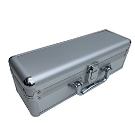 ECI Mallette en aluminium vide allongée pour instruments de mesure Argenté 30 x 10 x 10 cm, argenté, 30 cm, Moderne ou utilitari ECI Mallette en aluminium vide allongée pour instruments de mesure Argenté 30 x 10 x 10 cm