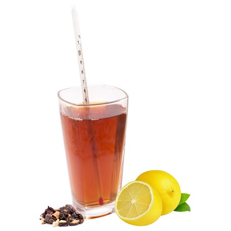 Lantelme Thermomètre à Thé en Verre 24 cm - Analogique pour Eau Jusqu'à 110 °C - Idéal pour Thé Vert