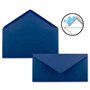 Lot de 50 enveloppes à lettre - Bleu foncé/bleu nuit - DIN long - 110 x 220 mm (11 x 22 cm) - Fermeture humide sans fenêtre - Id