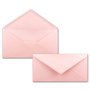 Lot de 25 enveloppes à lettre - Rose - DIN long - 110 x 220 mm (11 x 22 cm) - Fermeture humide sans fenêtre - Idéal pour cartes