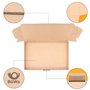 verpacking 100 cartons d'expédition extra-plats 18 x 13 x 4,5 cm, Brun, MB-2 Petite Boîte Carton d'expédition DIN C6