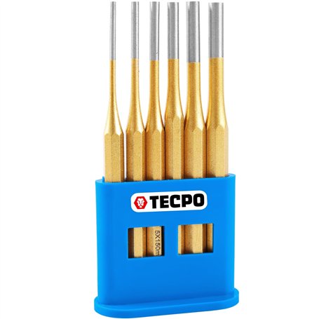 TECPO Jeu de 6 chasse-goupilles 3-8 mm en chrome vanadium