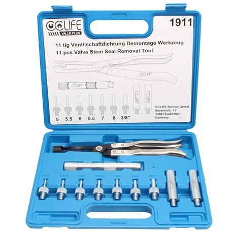 CCLIFE Outils de Montage et Démontage de Joint de Soupape - Montage tige de Soupape - Kit d'Outil de Démontage pour tige soupape