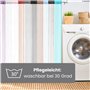 Rideau à Fils Rideau de Porte Fils 90x245 cm Blanc - Passage de Tringle oekoTex raccourcissable Lavable uni Unicolore dans de No