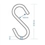 Lot de 100 crochets en S en métal en forme de S - Diamètre : 2 mm - Longueur : 27 mm - Pour plafonds grillagés