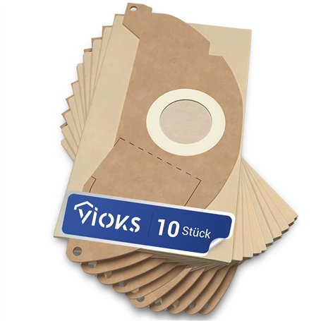 VIOKS Lot de 10 sacs d'aspirateur de rechange pour Kärchеr 6.904-322.0 Kärchеr - Sacs d'aspirateur industriels Kärchеr WD2