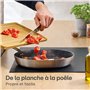 Praknu Planche à Découper en Bois Avec Rainure à Jus – Compacte 31,5 X 21,5 Cm – Réversible Pour Couper et Servir Légumes, Viand
