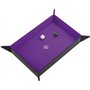 Asmodee - Gamegenic : Piste à dés magnétique Rectangulaire réversible Noir/Violet - Magnetic Dice Tray Rectangular Black/Purple 