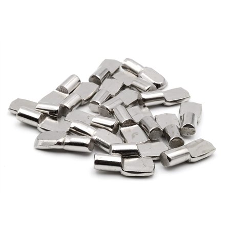 Design61 Lot de 20 supports d'étagère en acier nickelé 6 mm