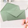 Lot de 50 enveloppes à lettre - Eucalyptus (vert) - DIN long - 110 x 220 mm (11 x 22 cm) - Fermeture humide sans fenêtre - Idéal