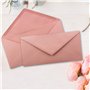 FarbenFroh - Lot de 50 enveloppes à lettre - Vieux rose (rose) - DIN long - 110 x 220 mm (11 x 22 cm) - Fermeture humide sans fe