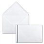 Lot de 50 enveloppes de condoléances blanches avec trait de deuil noir - Format DIN C6 - 114 x 162 mm - Collage humide sans fenê