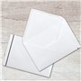 Lot de 50 enveloppes de condoléances blanches avec trait de deuil noir - Format DIN C6 - 114 x 162 mm - Collage humide sans fenê