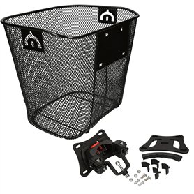 windmeile | Panier de vélo pour Le Guidon, Avant, capacité de Charge 5kg, Fonction clic, Noir, Panier en Fil métallique, E-Bike, windmeile | Panier de vélo pour Le Guidon