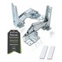 DEKAROX Kit charnière de porte pour Bosch Siemens 481147 00481147 pour Electrolux AEG 4071314258 pour Küppersbusch 430332 pour M
