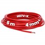 Kalitec Câble de câblage H07V-K 4 mm² rouge - 5 m - Flexible - Toron 4 mm² - Câblage fin - Câble unique - Câble monofil pour arm
