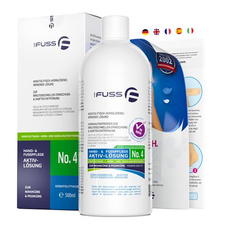Solution active de Mr. Fuss n° 4-500 ml pour l'ablation de les peaux mortes