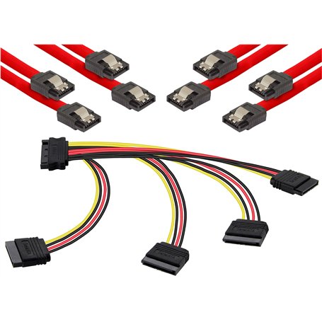 POPPSTAR Lot de câbles Sata (connecteur droit)