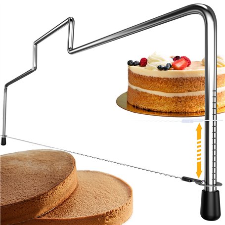 Diviseur Gâteau Coupe-Fil Réglable - Trancheur Outil Pâtisserie facilement à nettoyer – pâtisserie sera un grand plaisir et vos