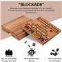 LOGOPLAY Blocage de voyage dans une boîte en bois - 18 cm x 18 cm - Jeu de dés - Jeu de stratégie - Jeu de société - Jeu de soci