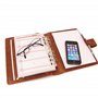 ALMADIH agenda personnel A5 en cuir avec mécanisme + calendrier 2025 marron deluxe – Portefolio Porte documents Agenda personnel