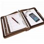 ALMADIH organiseur format A5 en cuir + calendrier 2025 + bloc-notes, marron vintage – Portefolio Porte documents Agenda personne