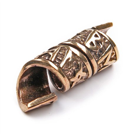 Drachensilber Bijou de barbe Runes Perle de barbe Bronze Bijoux Perle de cheveux Bijoux Perle