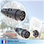 valonic Prise de remorque - 7 Broches, Noir, y Compris Le gabarit de câblage - pour caravanes et remorques de Transport